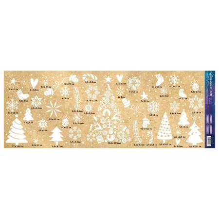 Vinyl stickers on the windows "Winter Beauty", reusable, 70 x 25 cm, New Year-2