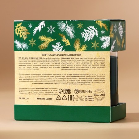 New Year. Gift set New Year: shower gel and body lotion, 2x100 ml-7