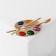 Brooch "Palette" of the artist, colored in gold