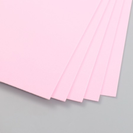Foamiran "gently pink" 2 mm (set of 5 sheets) A4 format format-2