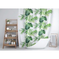 Dasch bathroom curtain, 180 × 200 cm, jungle drawing