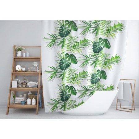 Dasch bathroom curtain, 180 × 200 cm, jungle drawing
