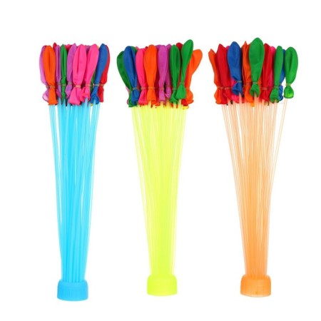 Water bombs "Shar", 3 nozzles, 37 balls, Mix colors-5