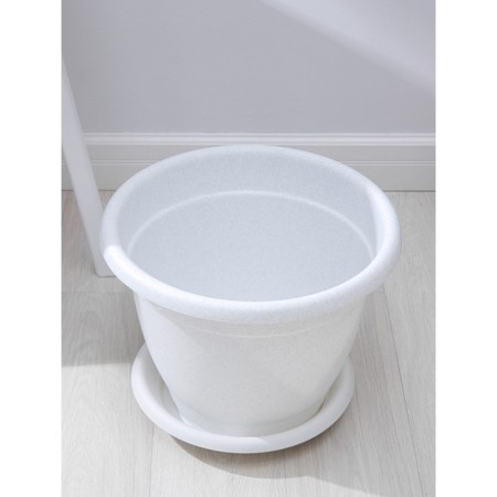 Pot with Borneo Podon, 25.8 liters, marble color-1
