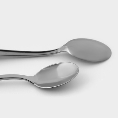 Spoon is a disposable plastic, 17.5 cm, metallic color, 6 pcs/un-2