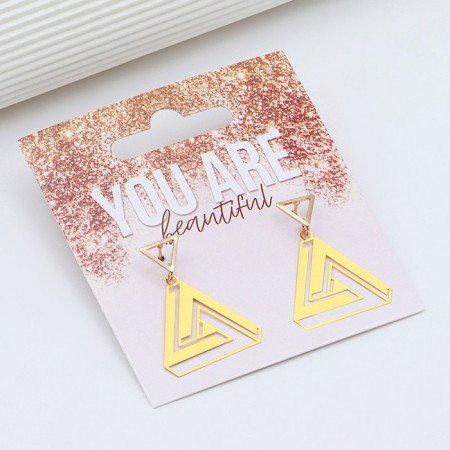 Earrings "You are beautiful", 2.5 x 4 cm-1
