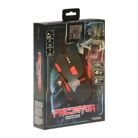 The mouse Qumo Predator M80, game, wired, 8 buttons, backlight, 3200 dpi, USB, black-7