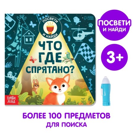 A book with a flashlight “What is hidden?”, 24 p.