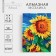 Diamond mosaic with partial filling on the canvas "Sunflower", 15 x 21 cm
