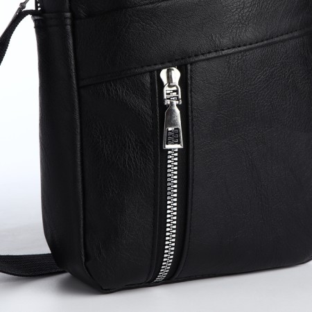 Male bag with lightning, black color-2