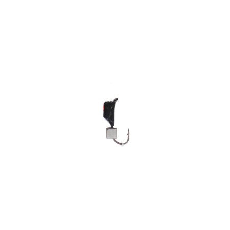 Mormyshka column black, red eye + cube silver, weight 0.9 g-1