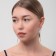 Hanging earrings with “Evening” large crystal, 3 lines, white color in silver, 9 cm
