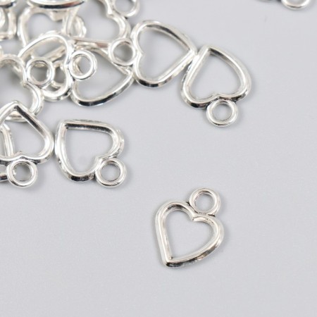 Decor for creativity Metal "heart" silver 1.1x1.4 cm