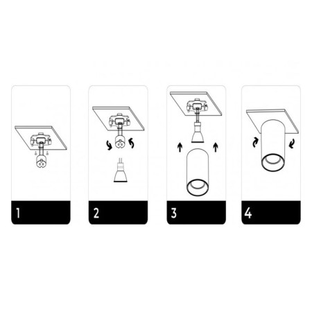 DK3040-WH overhead swing lamp for a changing lamp SORO, IP20, 15W, GU5.3, LED, White, Paul-8