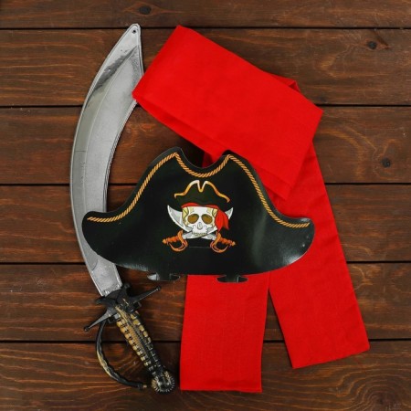 Polundra carnival costume, vest, hat, belt, sword-7