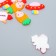 Decor for creativity rubber "Cosmos" set of 12 pcs mix 3.3x2.5 cm