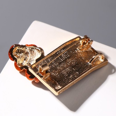 Brooch "Calculator", colored in gold-1