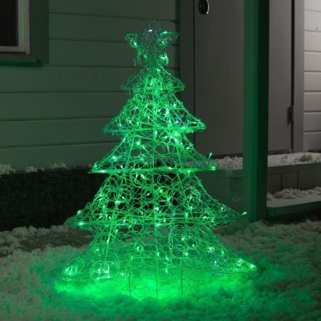 LED figure "Lace Christmas tree" 70 × 90 × 17 cm, metal, 31 V, flicker, glow of green