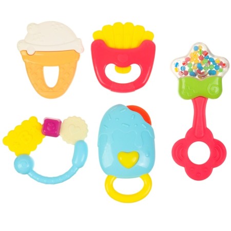 A set of rattles "Sweets", with elastic elements, 5 pcs, crumb I-1