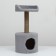House for cats with a claw, with a sunbed, round, 35 x 35 x 70 cm, gray