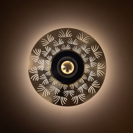Decorative backlight by Arte Lamp Biscotto A2643AP-1GO, LED, 10 W, 4 cm, 100 lm, golden, black-1