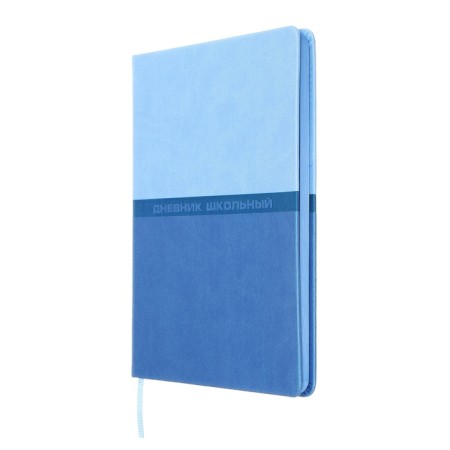 Universal Diary Grade 1-11, 48 sheets "Blue", a solid cover made of artificial leather, pancake embossing, Lasasse-3