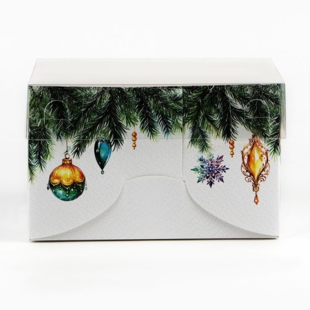 Box for Capcake "Fir Frigs", 16 x 16 x 10 cm, New Year-5
