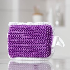 Body sponge with a peeling effect, 10 × 12 × 4 cm, color mix