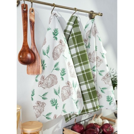 Guten Morgen Forest Party kitchen towels, size 45x60 cm, 6 pcs, green color-4