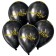 Latex ball 12 "HBD, pastel, set 5 pcs., Black color