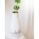 Decorative vase "Geometry", 11 × 11 × 25 cm, white color with silver