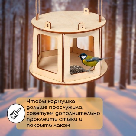 DIY Wooden Bird Designer with your own hands, 16.5 × 16.5 × 10 cm, Greengo-1