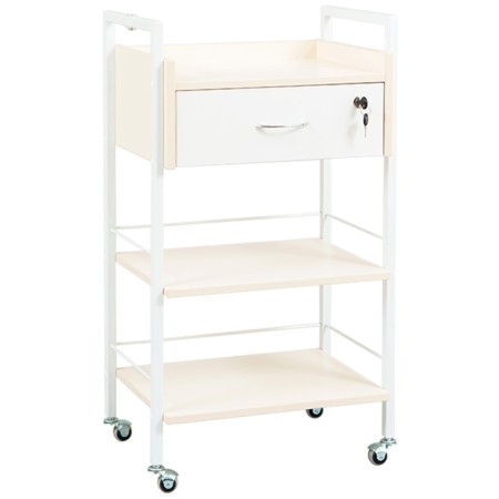 Cosmetological table TK-1, vanilla color + white