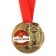 School medal for graduation "graduate", on tape, gold, metal, d = 5 cm