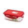 OURSSON plastic container, CP0503S/RD, red cover, 500 ml, rectangular
