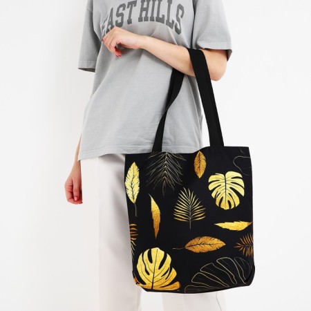 Bag Schoper "Leaves", 40x12x38 cm, black color-8