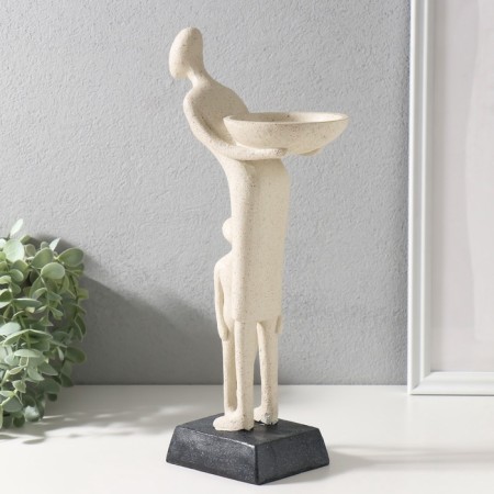Polystone candlestick "Maternity" White 15x11x34.5 cm-4