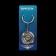 Cartage keychain, disk, metal, chrome