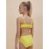 Bathing suit for girls, height 128-134 cm, lime color