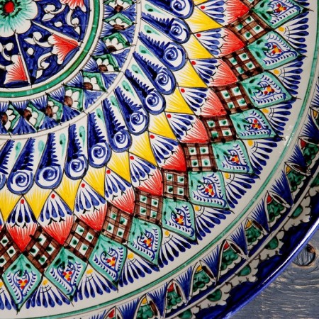 Largan Rishtan ceramics "Patterns", 55 cm, blue-2