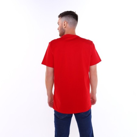 T -shirt male, red color, print mix, size 4xl-3