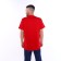 T -shirt male, red color, print mix, size 4xl