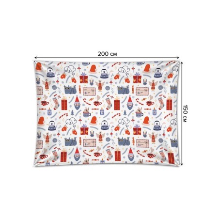 Decorative panel with photo printing "Festive cat", horizontal, size 150x200 cm-1