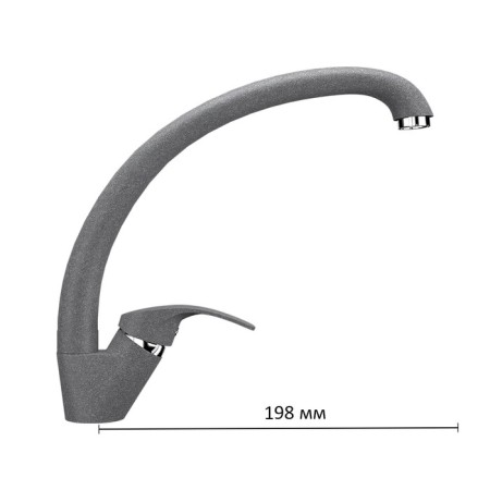 Kitchen mixer Ulgran U007-342, graphite color