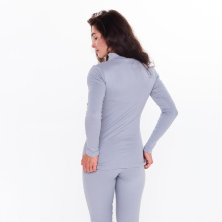 Women's thermal underwear (jumper, leggings) print wolf, light gray color, size 44-5