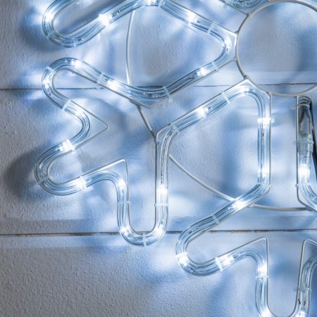 LED figure "Snowflake", 52 cm, Duralight, 96 LED, 220 V, flicker, glow of white/blue-2