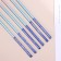 A set of candles in the cake, 6 pieces "Happy", 17 cm, pink with blue