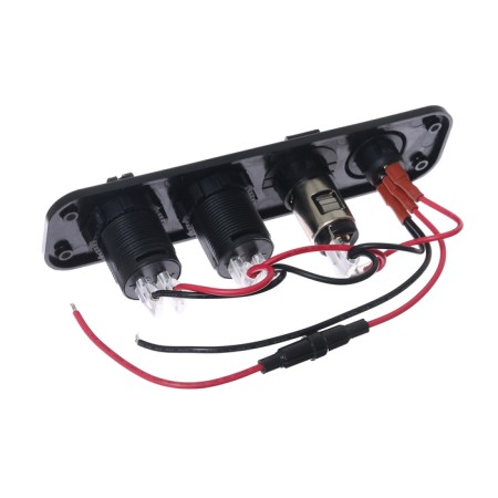 Dashboard, voltmeter, cigarette lighter, 2 USB 2.1 A, 5 V-3
