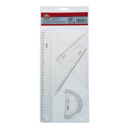 Set of geometric medium koh-i-noor, transparent