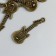 Decor for creativity Metal "Guitar" bronze 3x0.5 cm